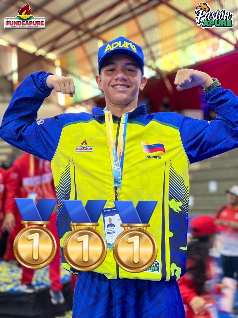 ¡Al grito de Vuelvan Caras! Cristopher Marichales se coronó triple campeón en los IV Juegos Nacionales Comunales 2026