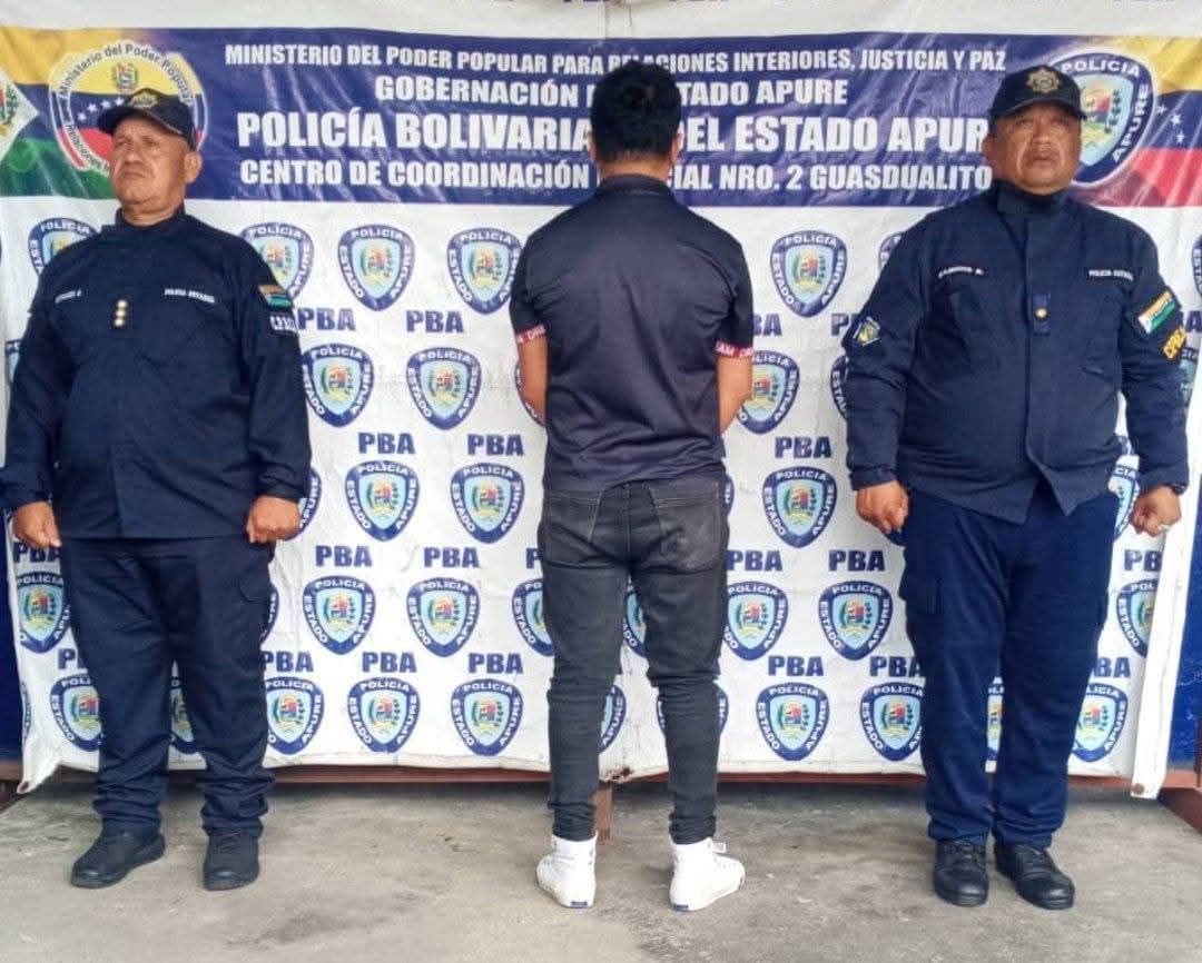 Comisión policial detuvo a un hombre en Guasdualito por violencia de género 