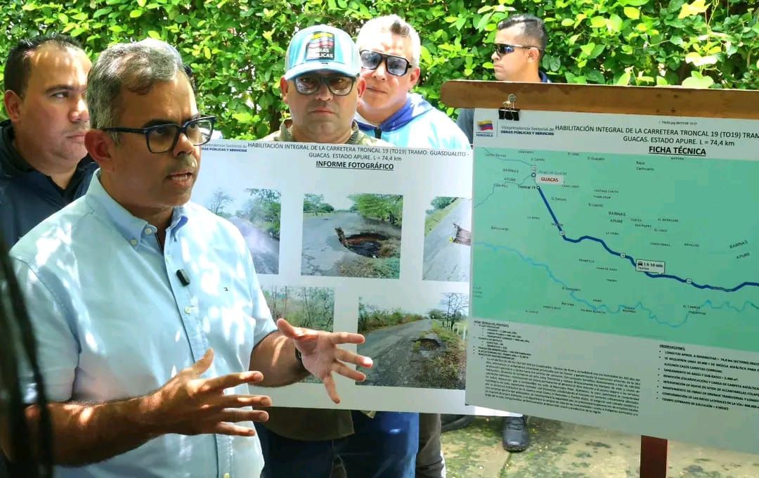 En Apure iniciarán la rehabilitación de 80 kilómetros de la Troncal 19 en el municipio Páez